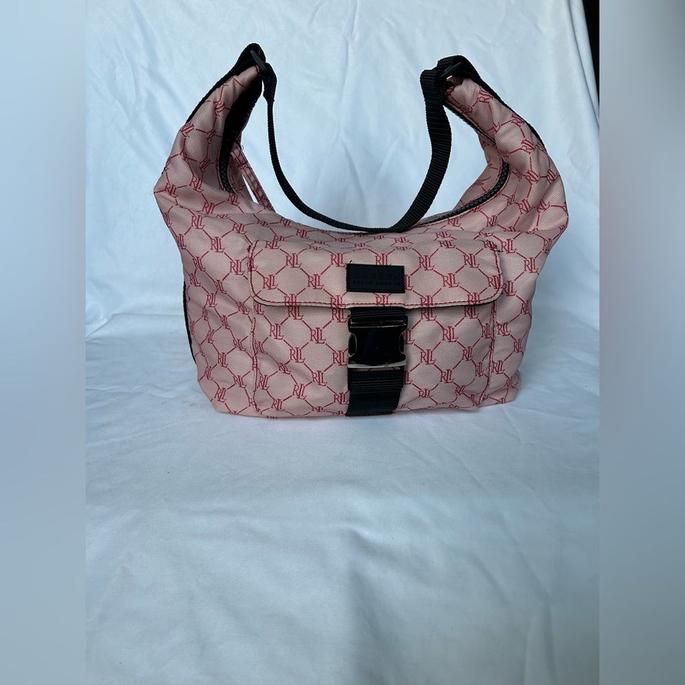 Ralph Lauren 1990s Hobo Red Women's Classic Handbag Shoulder Bag Vintage
